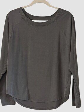 Athleta Topanga Long Sleeve Top Medium Mesh Back Panel Athletic Athleisure